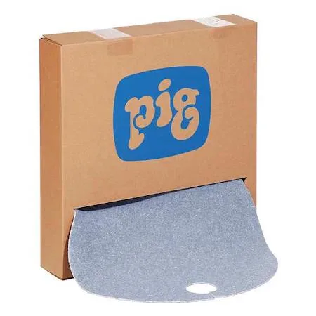 Blue absorbent barrel top mat 22 in diameter pack of 25