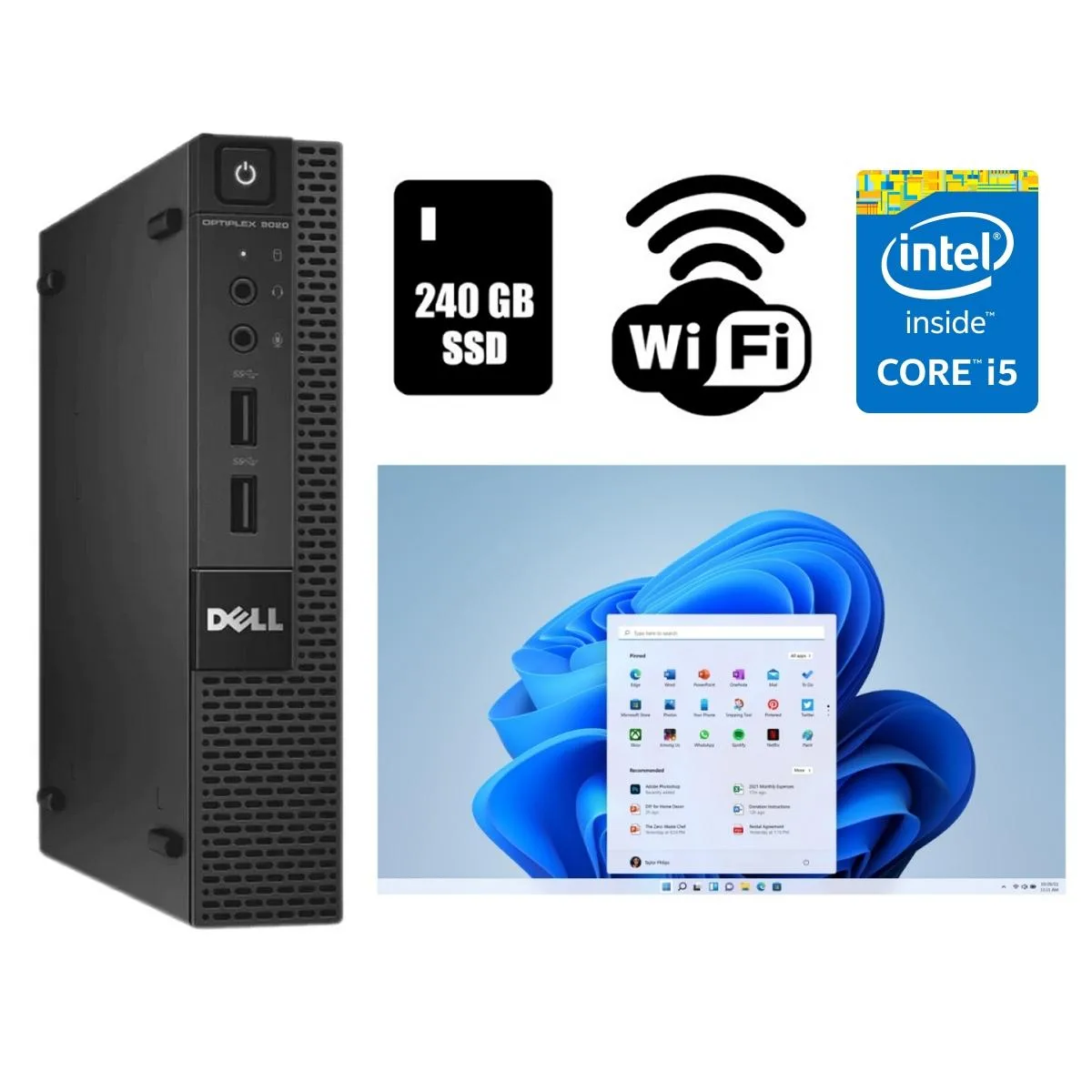 DELL DELL OptiPlex 9020 Micro desktop PC Core i5 3.0 GHz 16 GB DDR3 240 GB SSD Windows 11 Pro — product photo