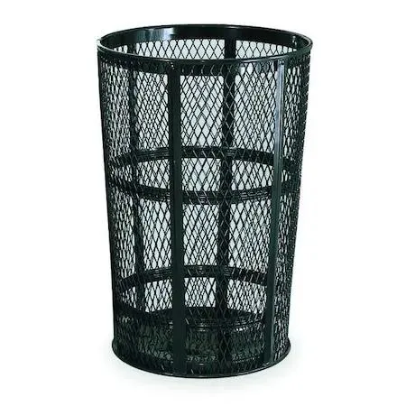 Rubbermaid Rubbermaid FGSBR52BK 45 gal Round Street Basket Black — product photo
