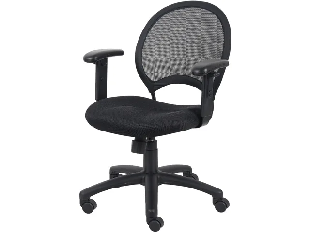 BOSS Office Products BOSS Office Products B6216 Mesh Chair Adjustable Arms office furniture — product photo