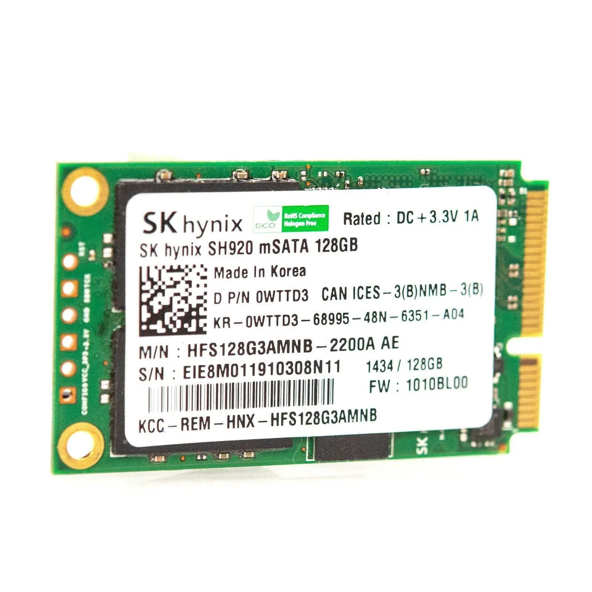 DELL DELL Hfs128G3Amnb 128 GB 1.8" mSATA internal hard drive — product photo