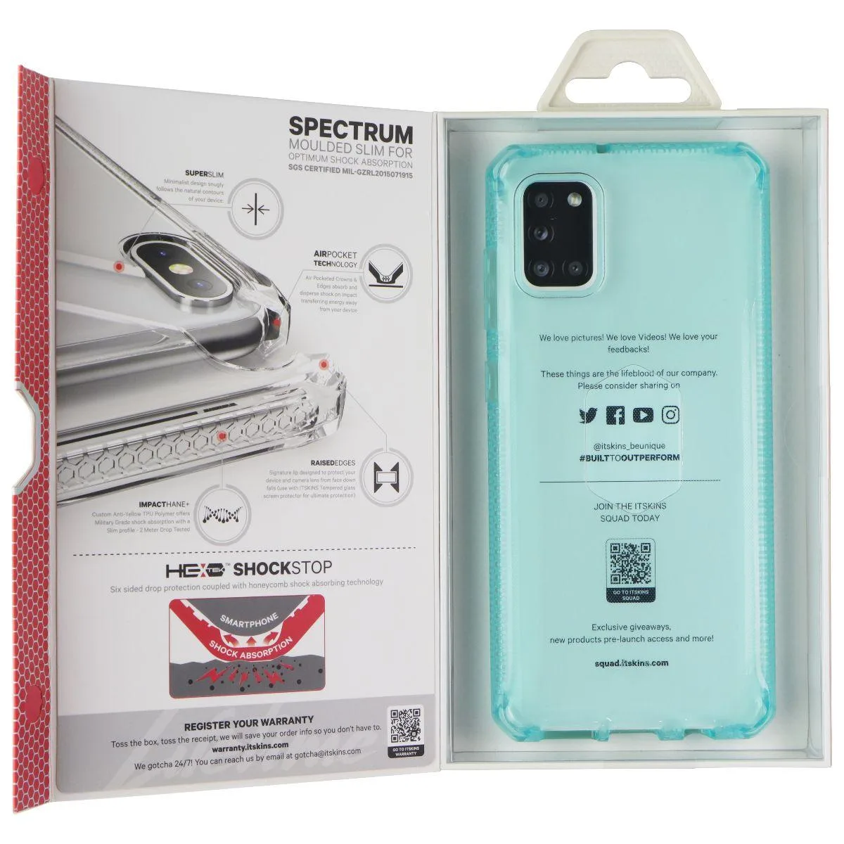ITSKINS ITSKINS Spectrum Clear Case Samsung Galaxy A31 Light Blue — product photo