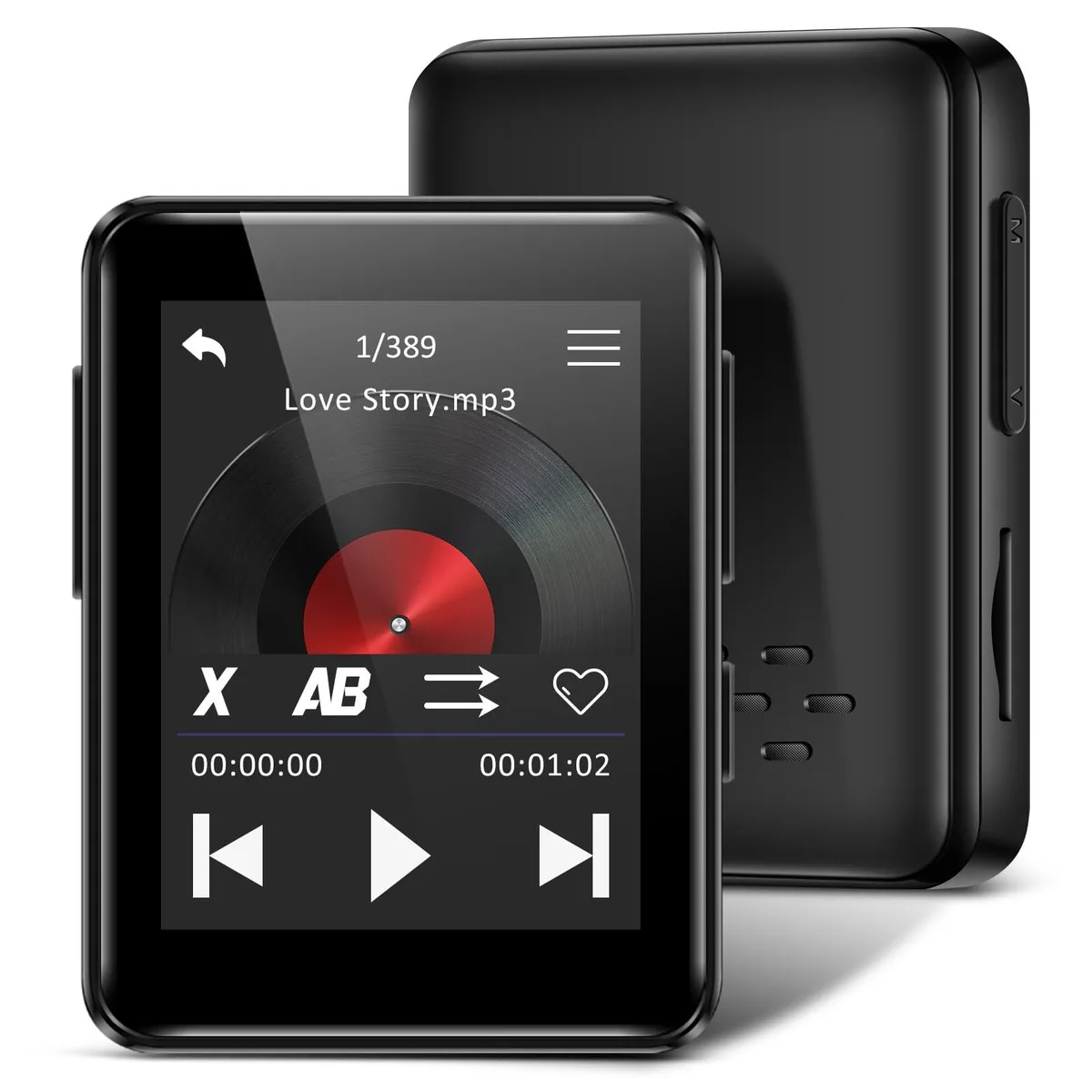  VANSING D2 1.8" MP3 Player 32GB Bluetooth 5.2 Black — product photo