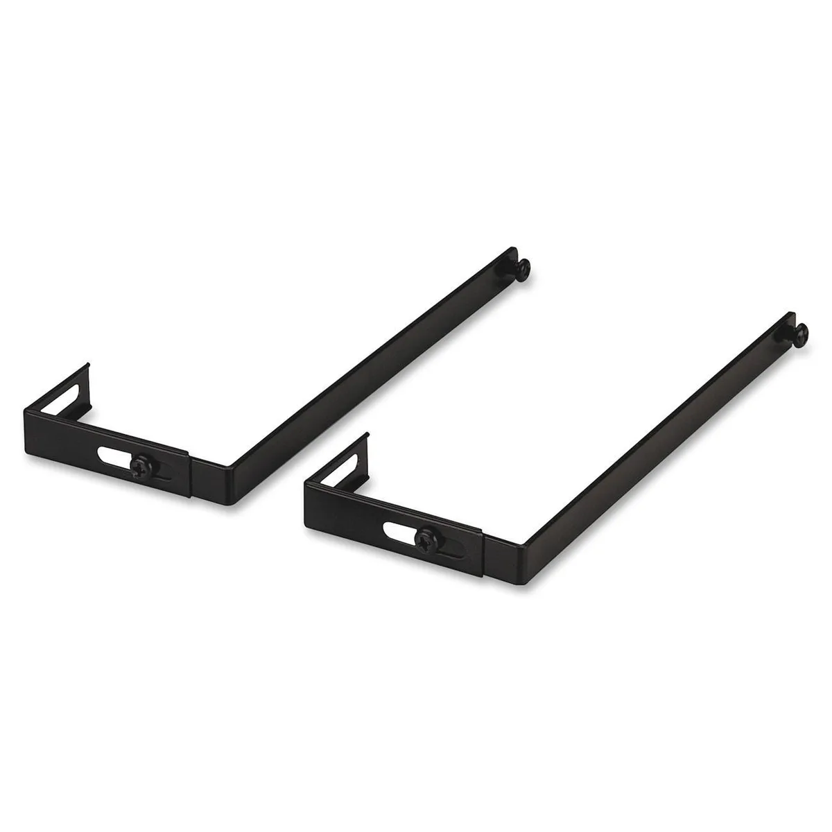 Lorell Lorell 80674 Adjustable Cubicle Partition Hangers Metal/Black 2/PR — product photo