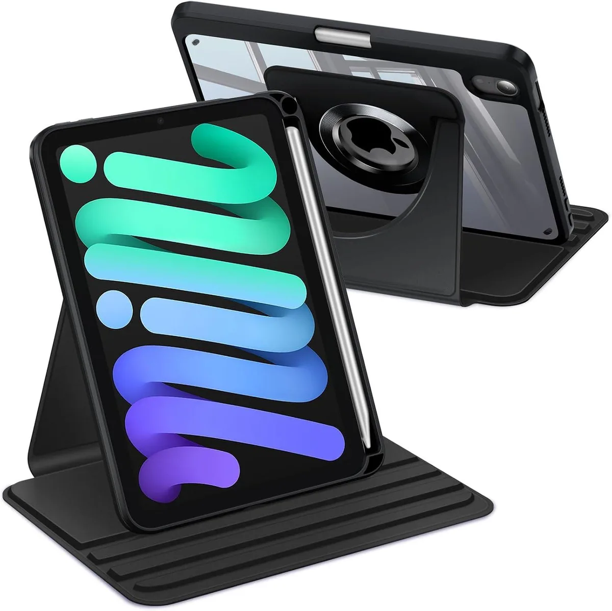 MCHOSE MCHOSE 360 Degree Rotating Tablet Stand with Pencil Holder Black — product photo