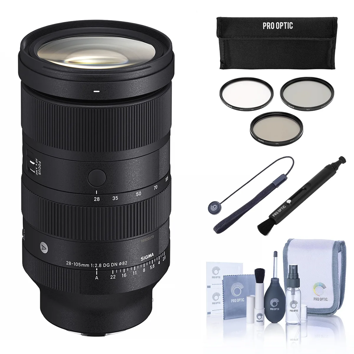 SIGMA Sigma 28-105mm f/2.8 DG DN Art Sony E Bundle 82mm Filter Kit — product photo