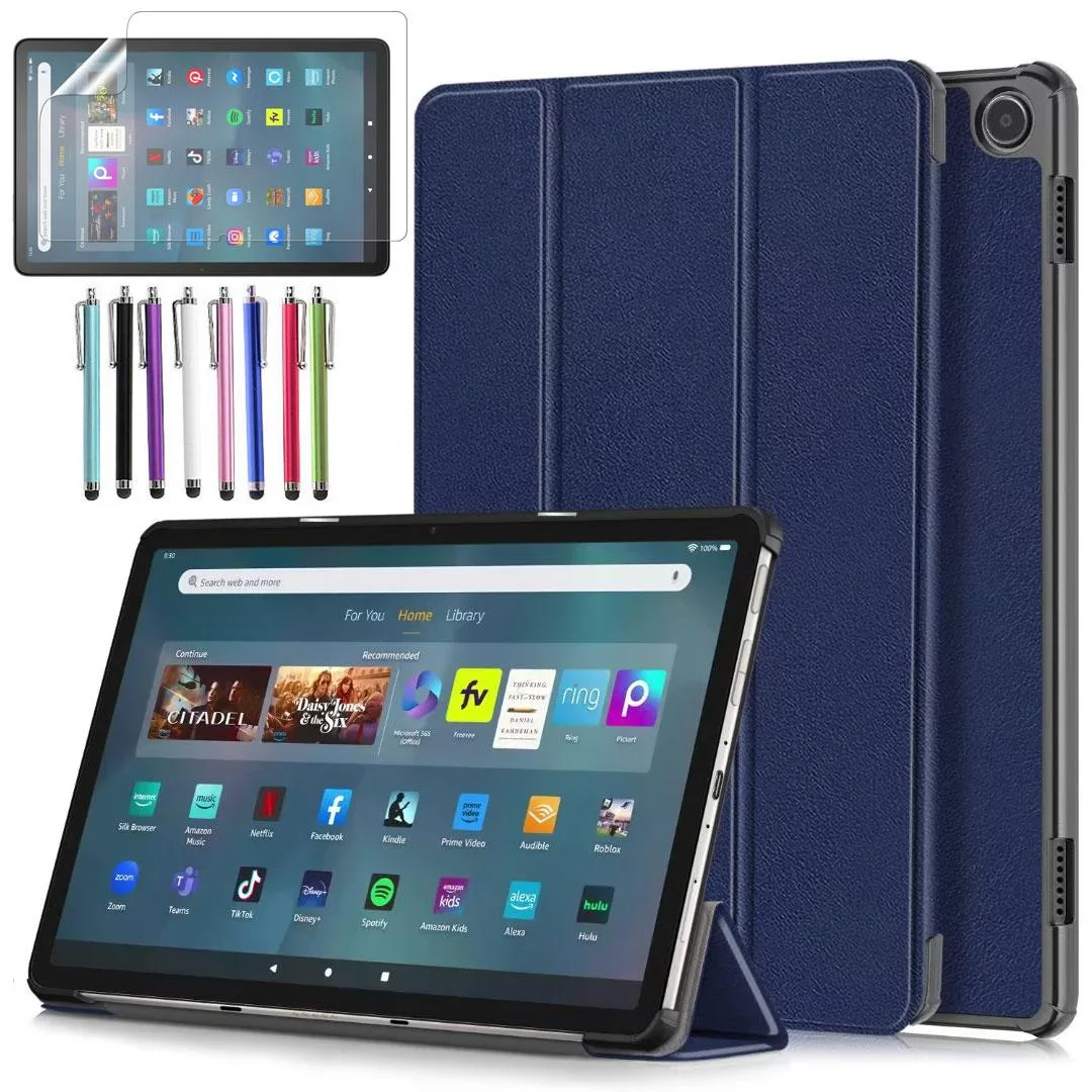 anicestore anicestore Slim Hard-Shell Case for Amazon Fire Max 11 13th Gen 2023 11" Blue with Stylus &amp; Screen Protector — product photo