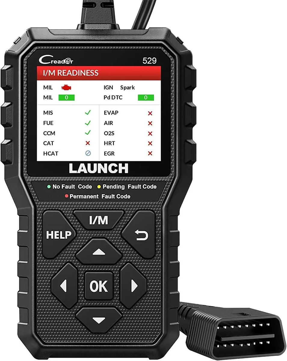 Handheld OBD2 scanner with 2.8 inch colour screen and cable