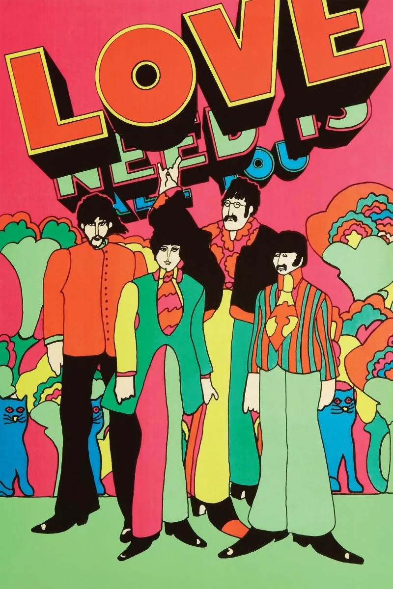 Beatles Love poster print 22 by 34 inches on heavy paper