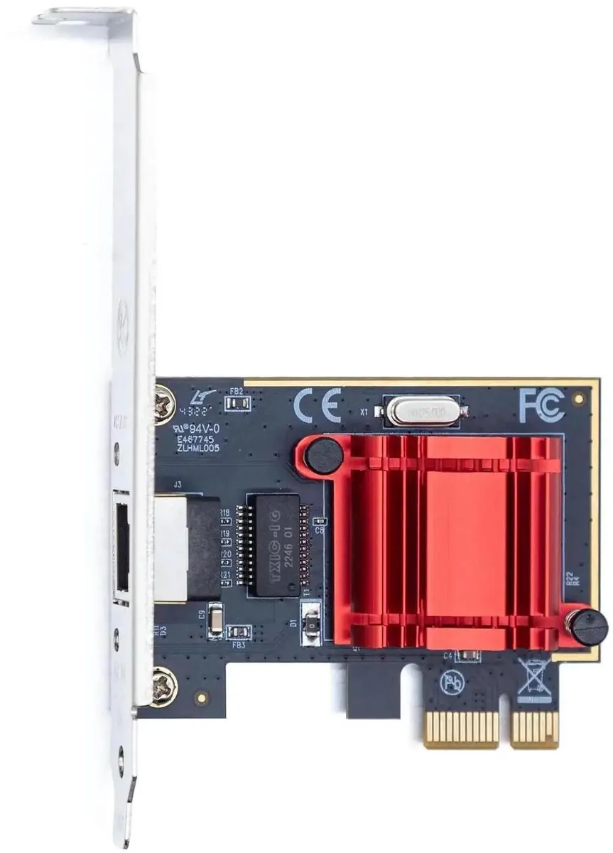 SMUGDESK SMUGDESK Gigabit PCIe Network Card Intel I210 Single RJ45 Low Profile Bracket — product photo