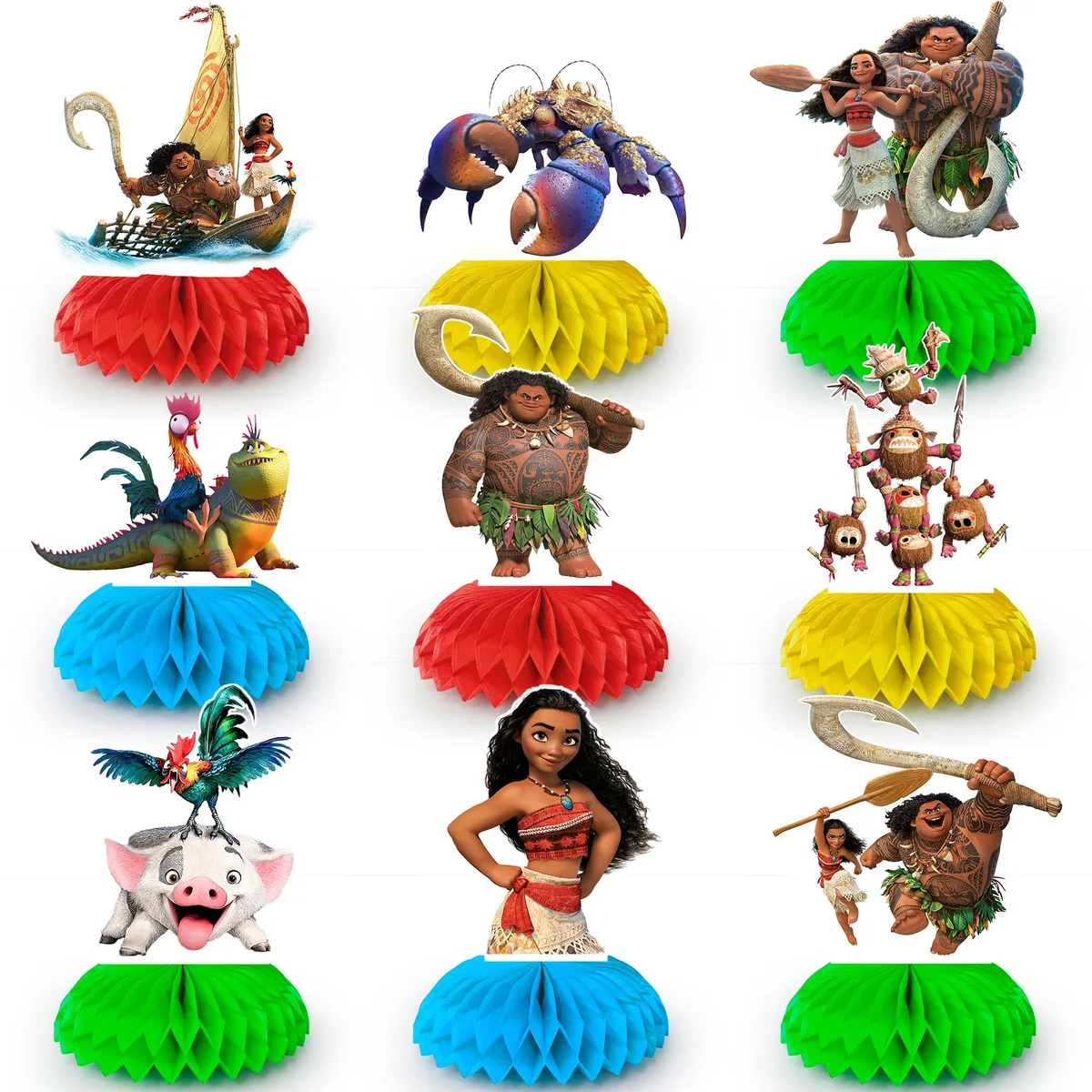 InBoxxarty InBoxxarty Moana Centerpieces 9pcs Party Supply — product photo