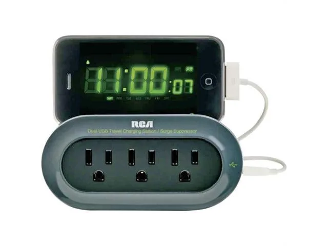 RCA RCA PCHSTAT1R Travel Charging Station Surge Protector 450 J 120 V — product photo