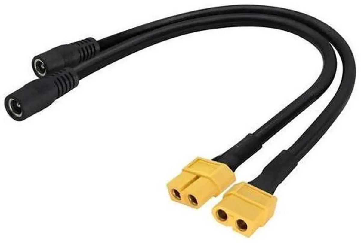 SMUGDESK SMUGDESK 2 Pack XT60 Female to DC 5.5mm x 2.5mm Female Power Adapter Cable — product photo