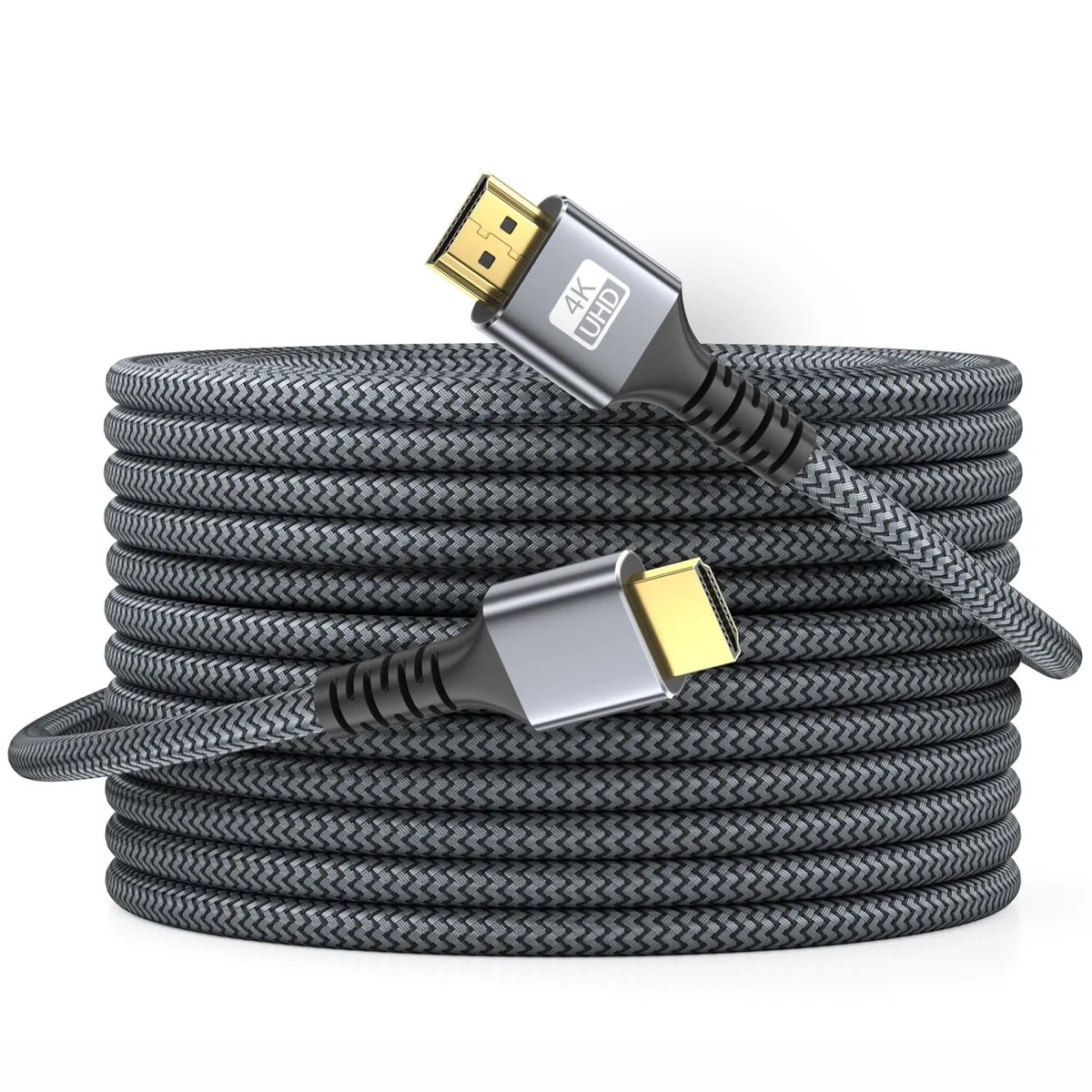 Adafruit Adafruit HDMI 2.0 Cable 75ft 4K 60Hz 18Gbps 24K Gold Nylon 2 in 1 accessory — product photo
