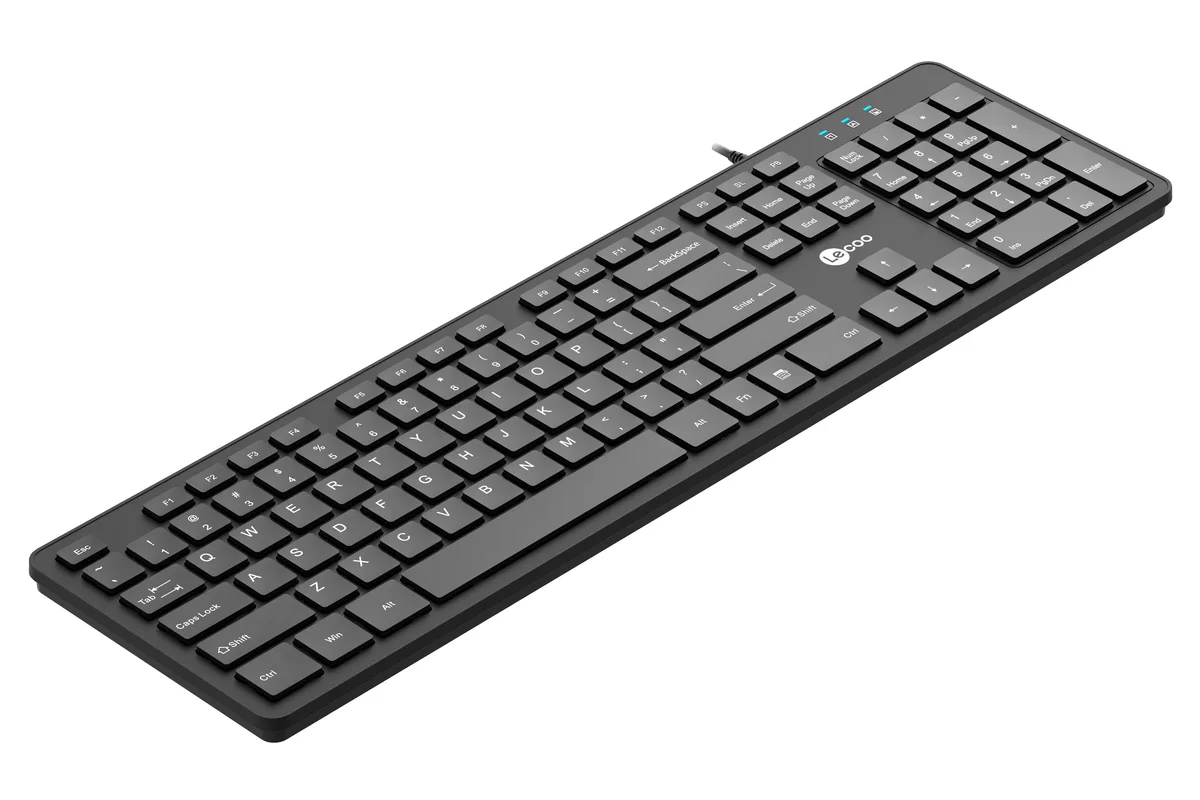 Lenovo Lenovo Lecoo KB102 USB Wired Keyboard 104 Keys Spanish Layout — product photo