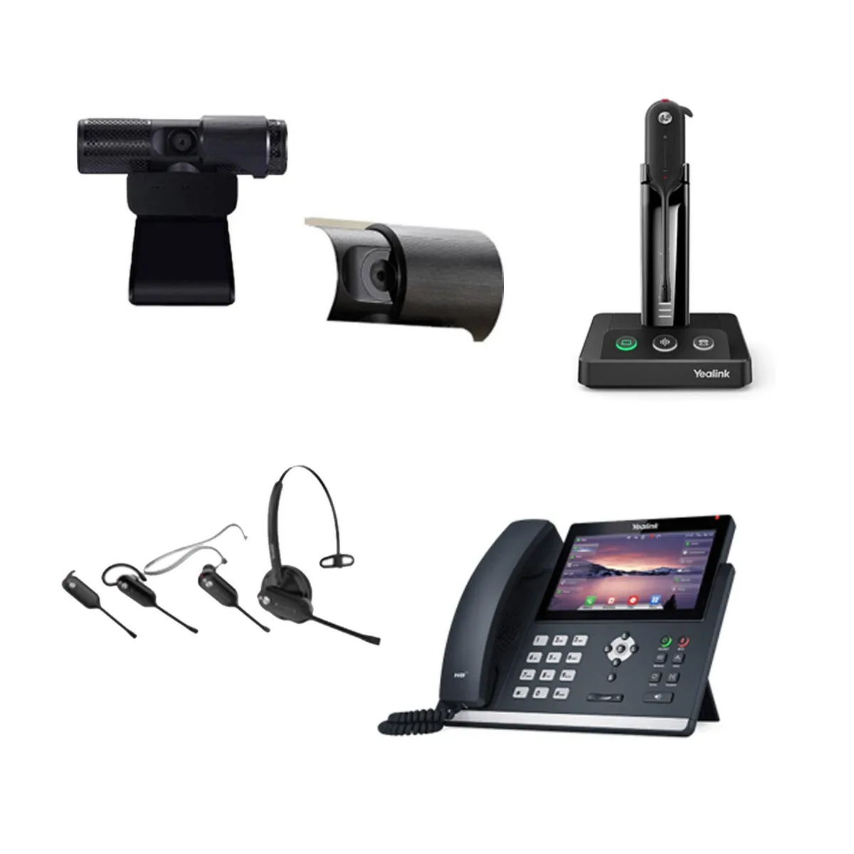 Yealink Network Technology Co., Ltd Yealink Network Technology Co., Ltd SIP-T48U Bundle WH63 Mono Bluetooth Headset Cam 313 Webcam — product photo
