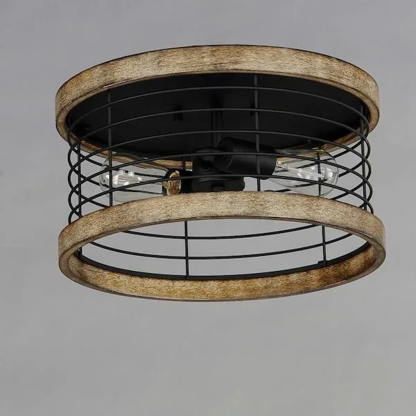 Maxim Mfg. Maxim Mfg. 12510DWBK Homestead 15" Semi Flush Mount — product photo