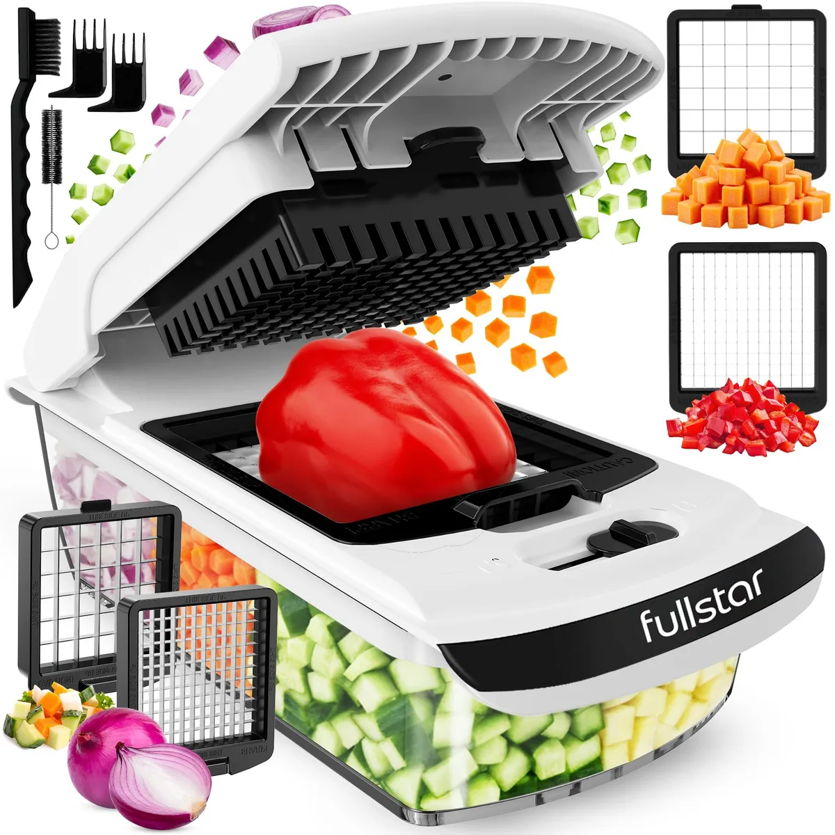  Fullstar 2-en-1 food processor white 7.99 x 2.99 x 4.49 in — product photo