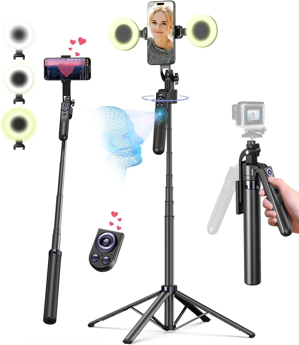 BFKK BFKK Auto Face Tracking Tripod with Light 13-71 in 1.2 lbs — product photo