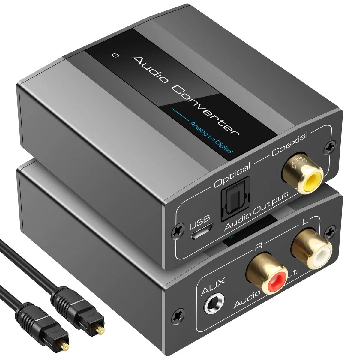  VPFET 20220419002 Analog to Digital Audio Converter RCA 3.5mm to Toslink Coaxial — product photo