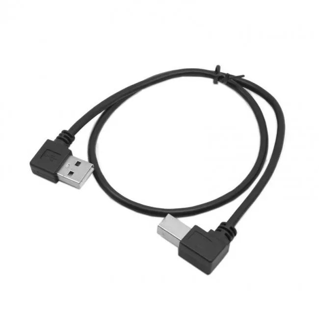 xiwai xiwai USB 2.0 A to B angled 90° cable 50 cm 100 cm — product photo