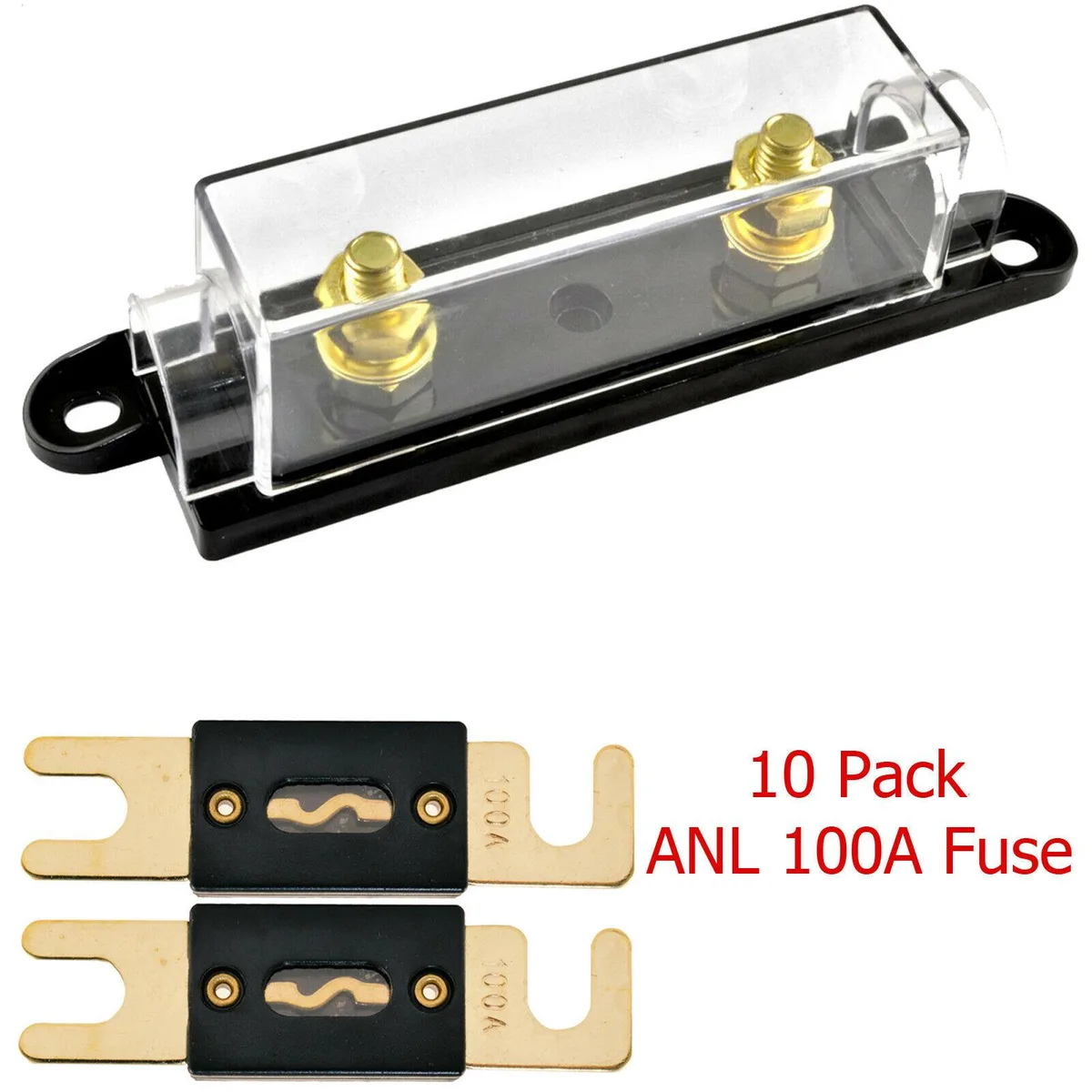 The Wires Zone The Wires Zone ANL Fuse Holder 10 Pack 100 Amp — product photo