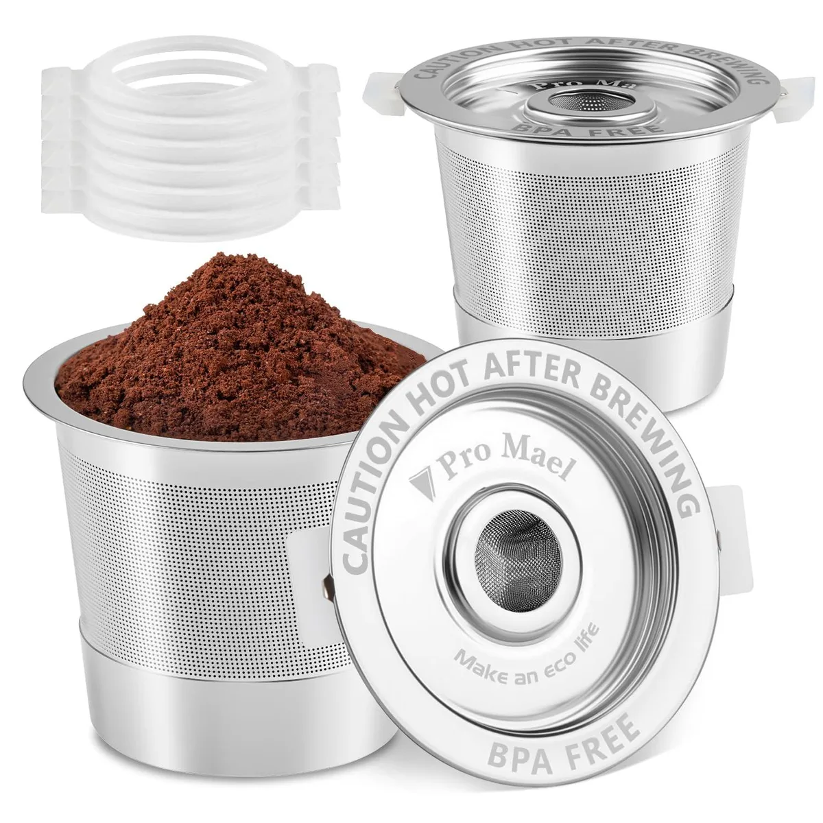  Stainless Steel Reusable K Cups for Keurig Single-Flow Brewers - Filters - Replacement — product photo