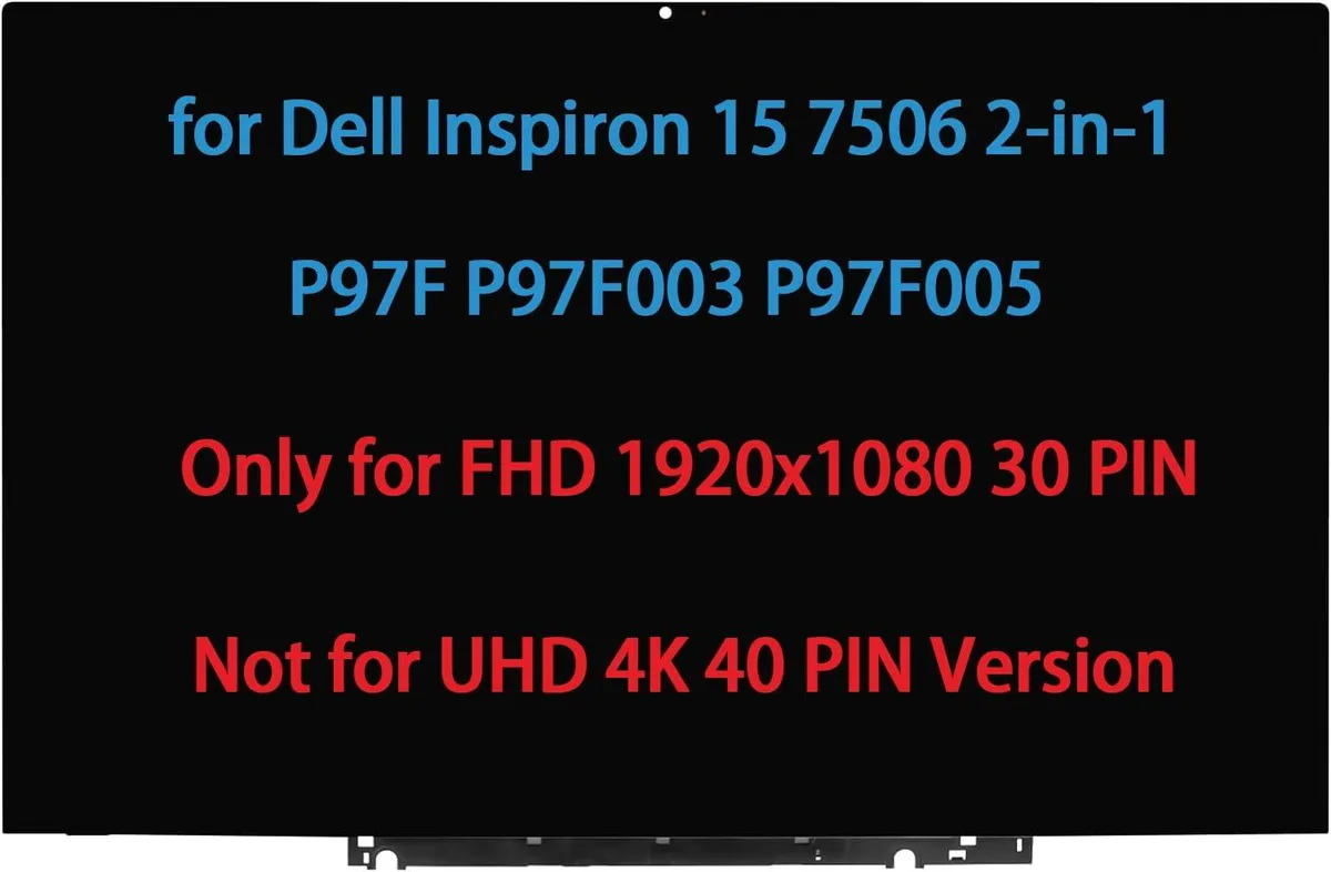 NUOLAISUN NUOLAISUN 15.6" FHD Touch Screen for Dell Inspiron 15 7506 2-in-1 P97F 30pin — product photo