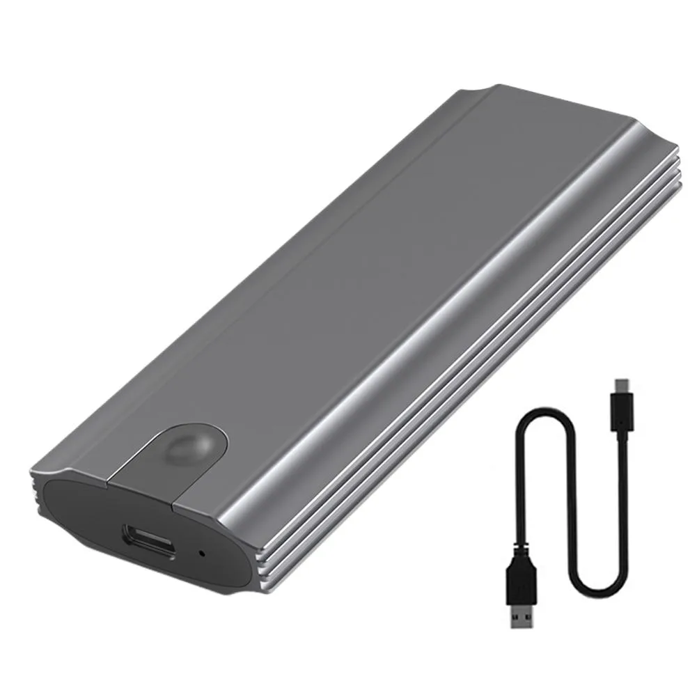 YINGHUA YINGHUA M.2 SSD Enclosure SATA 3.0 NVMe 2230 2242 2260 2280 Grey — product photo