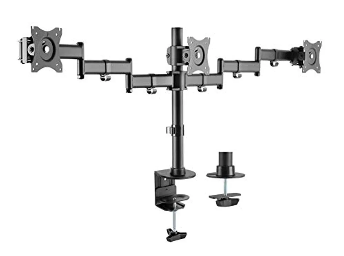 Rocelco Rocelco DM3 Triple Monitor Mount 13-27" VESA 75/100 Black — product photo
