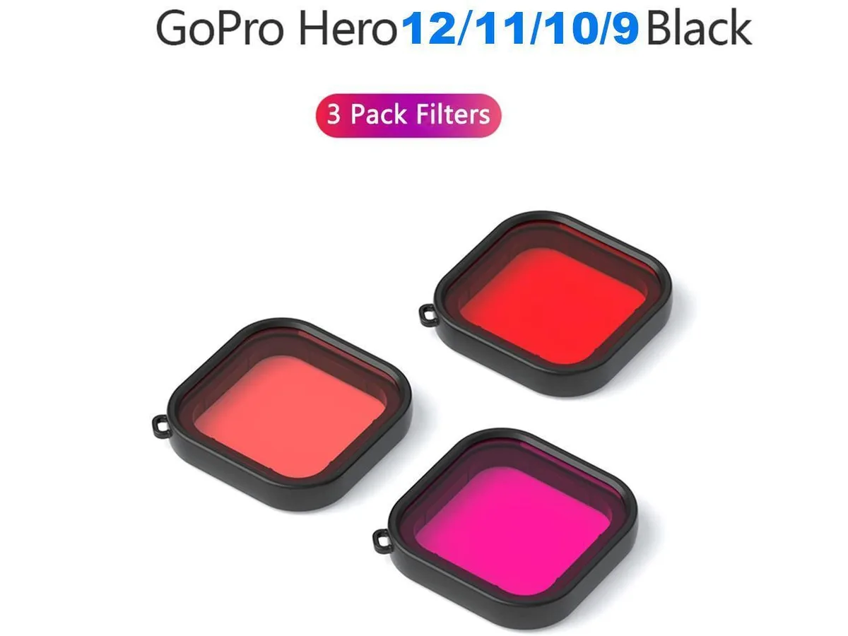 BONAEVER BONAEVER Waterproof Housing for GoPro Hero 9 10 11 12 Black 60m Dive Case with Filters Anti-fog Inserts — product photo