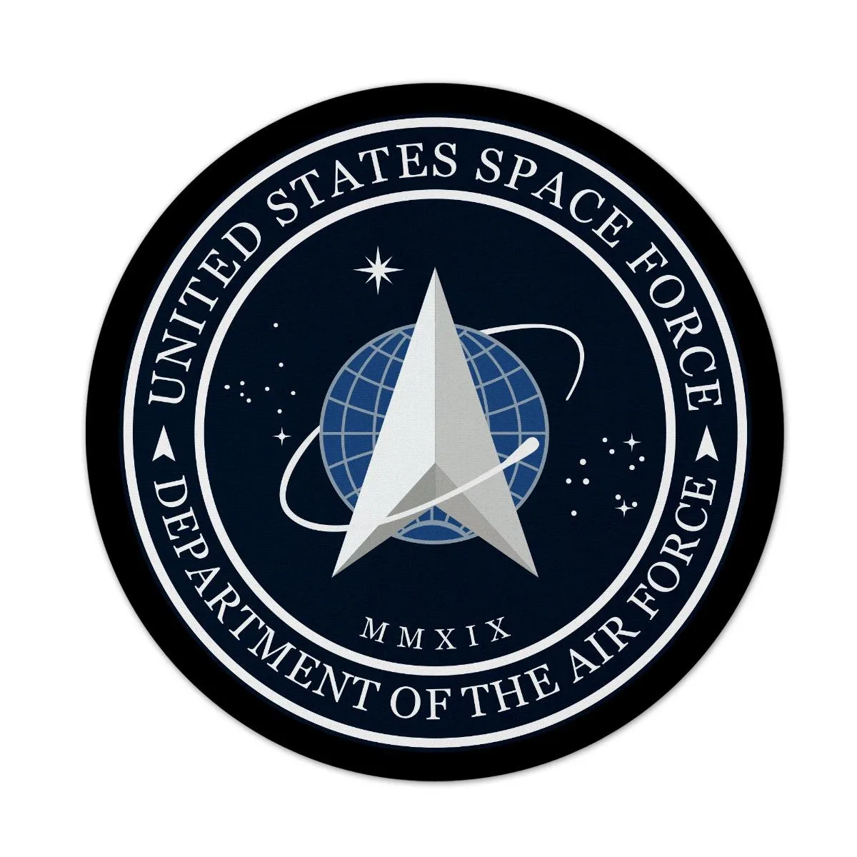 Future of Flight Future of Flight Space Force Logo 7.5 Round Mousepad 1/4 Thick — product photo