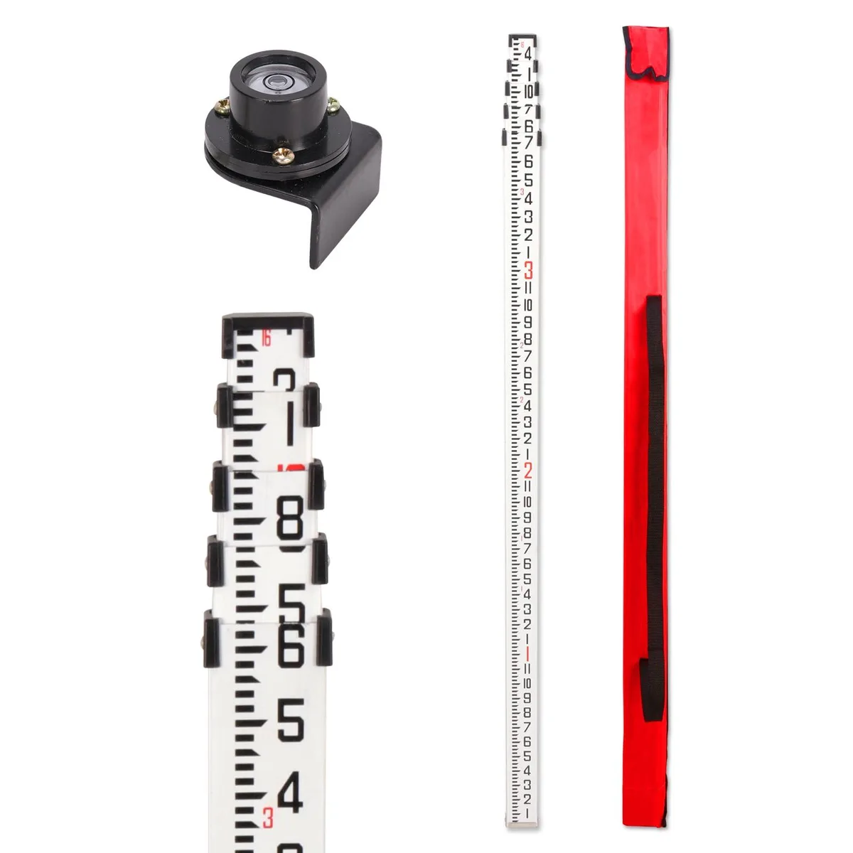 MUTOOP 16ft Aluminum Grade Rod 5-Stage Telescopic measurement tool — product photo