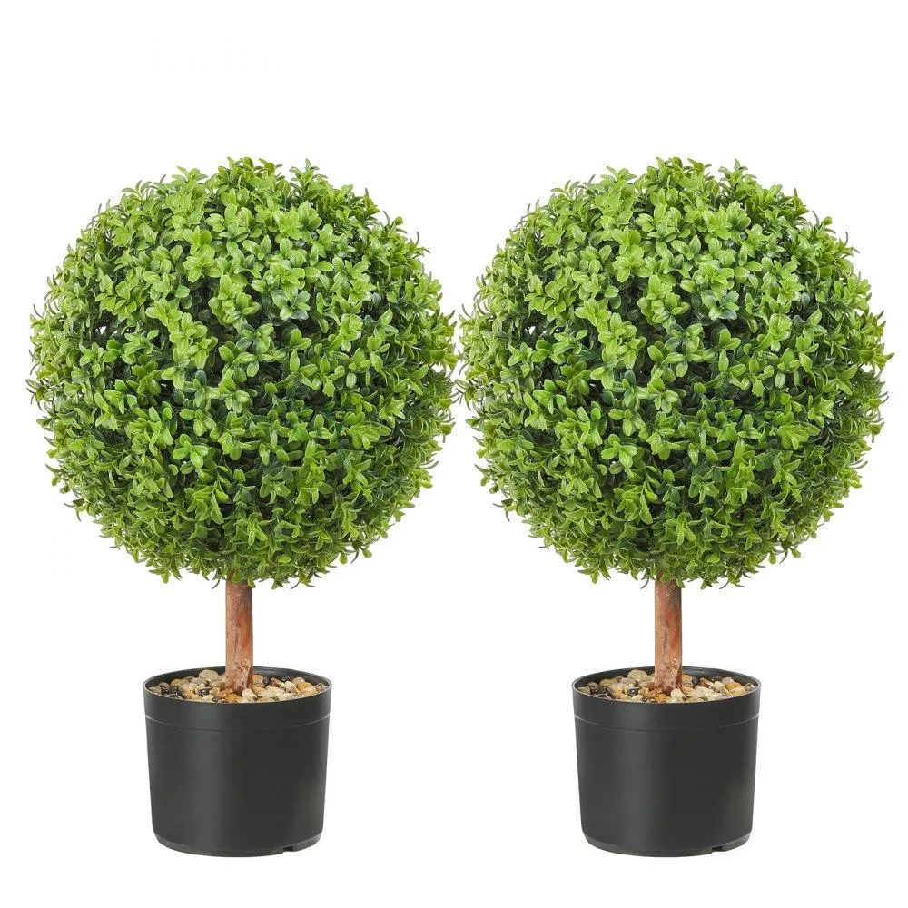 VEVOR VEVOR 2× Artificial Boxwood Ball 406 mm Set with 4 Butterflies &amp; 10 Replacement Leaves — product photo