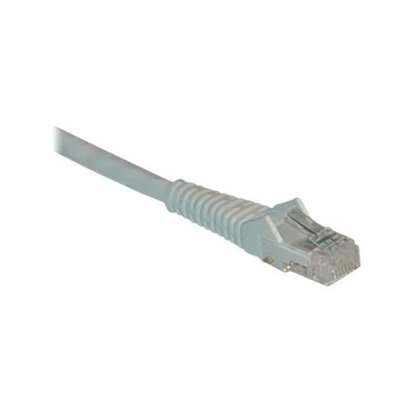 White Cat6 patch cable with snagless RJ45 connectors, 2 ft length