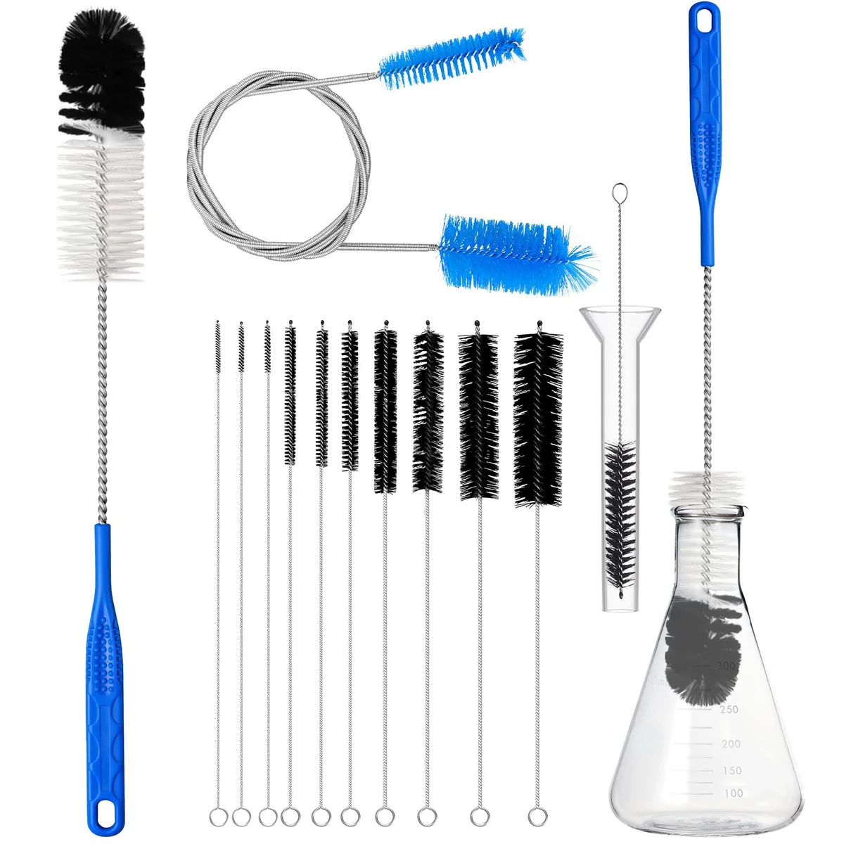  12pcs Glass Tube Pipe Cleaners Brush Kit — product photo