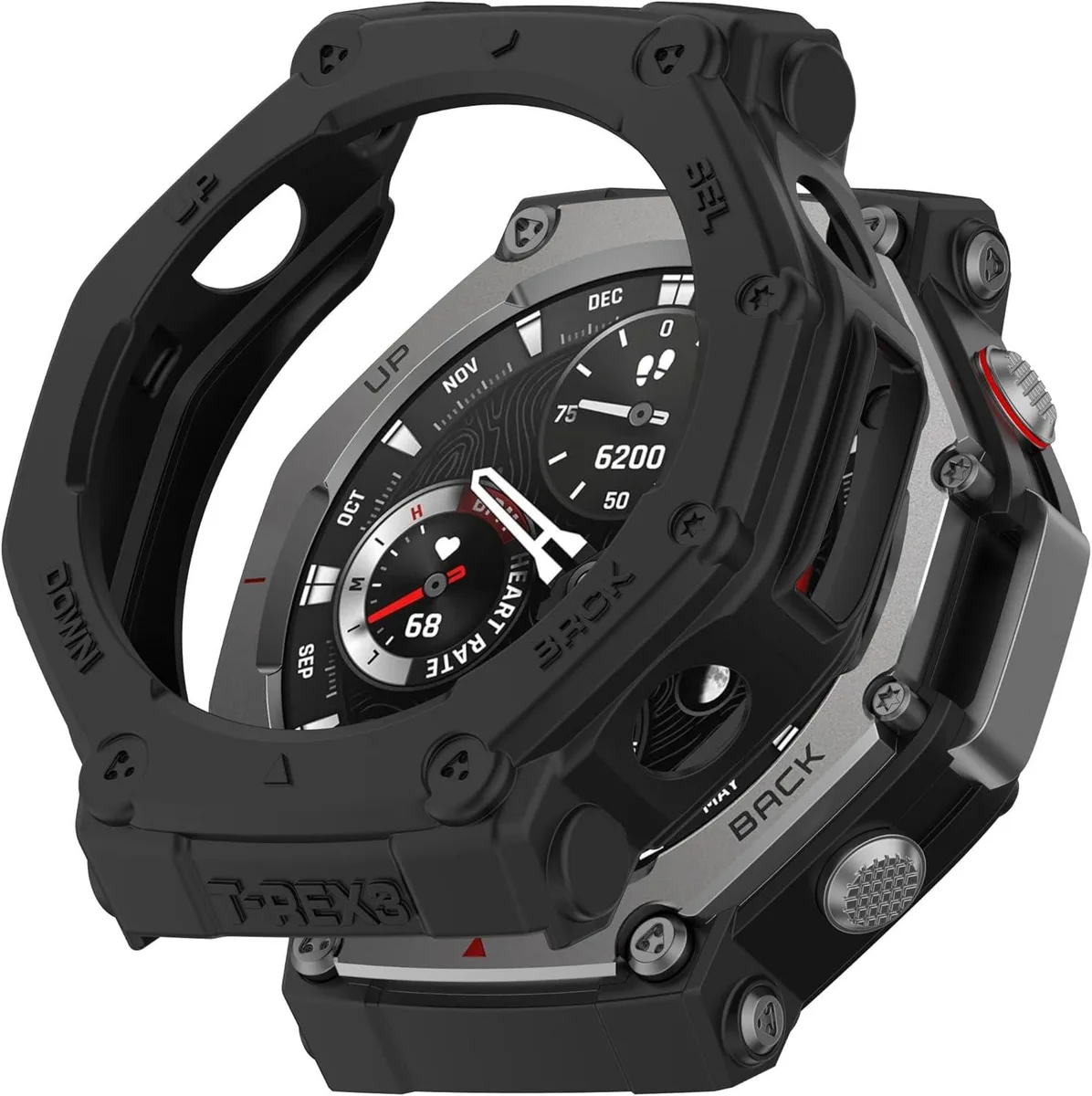 ETEIZU ETEIZU Amazfit T-Rex 3 TPU Rugged Cover Case Black — product photo