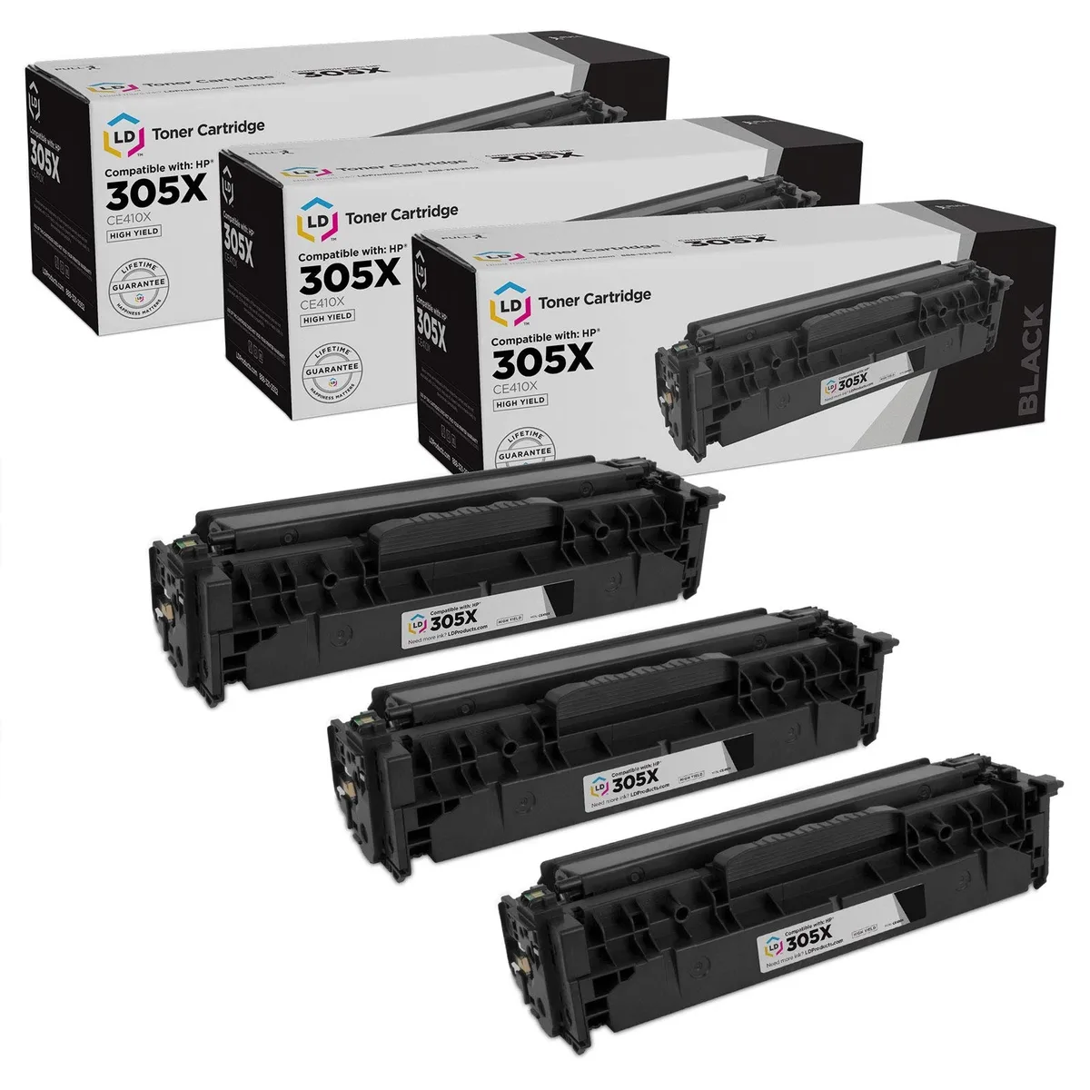 LD Products LD Products HP 305A toner cartridge 8-pack — product photo