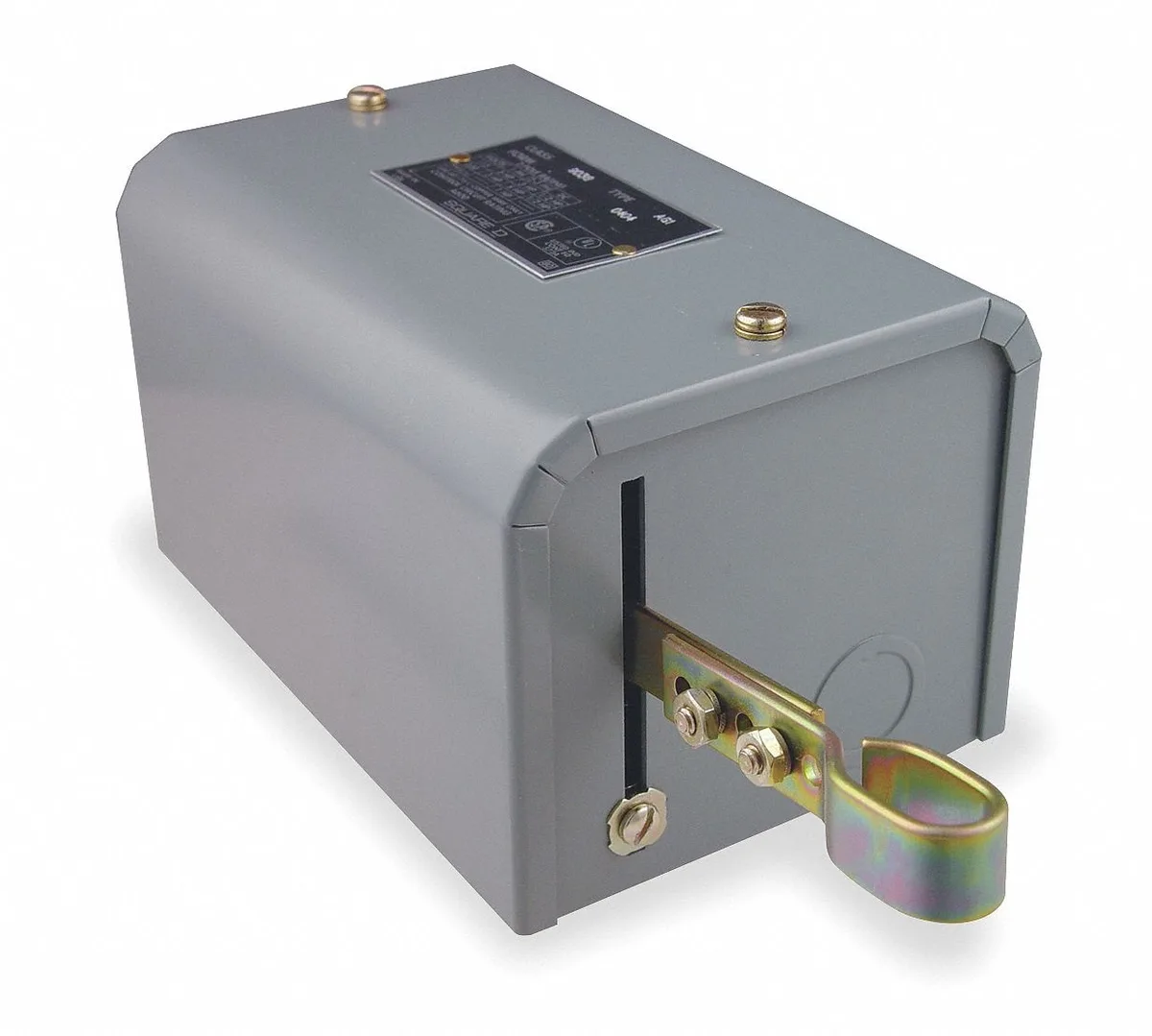 Square D alternator liquid level switch, black steel body, stainless steel float, open tank mount
