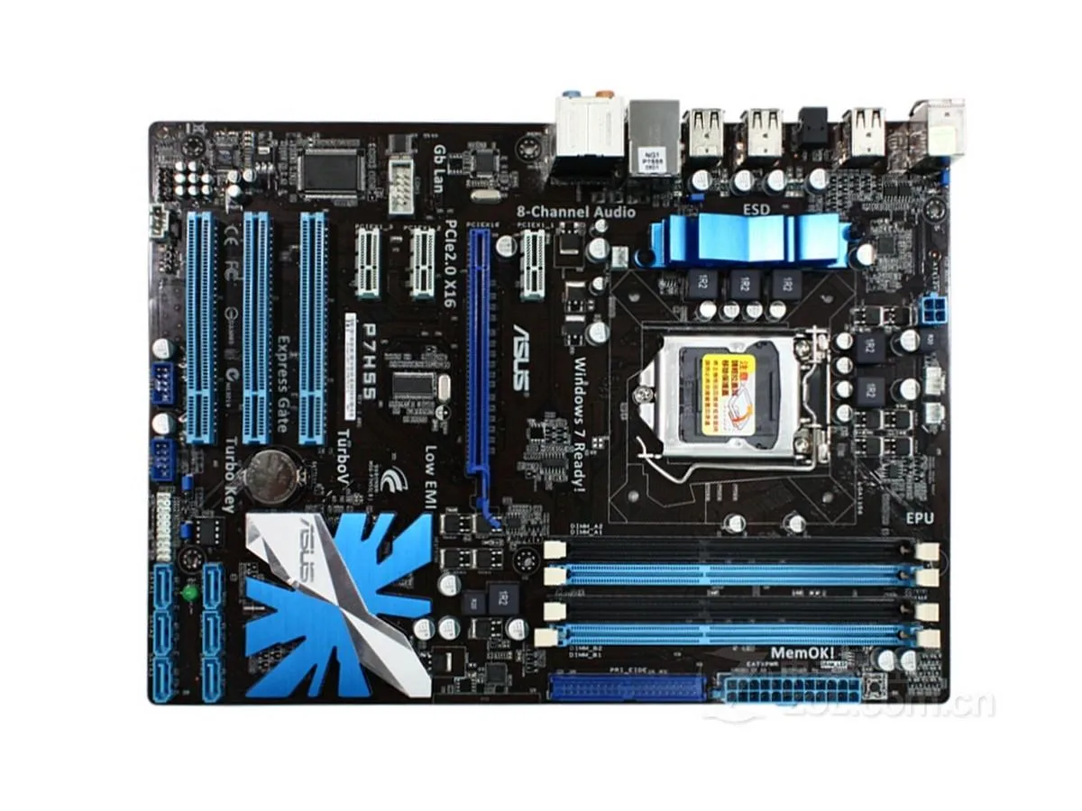 ASUS ASUS P7H55 Intel H55 LGA 1156 DDR3 16GB ATX motherboard — product photo