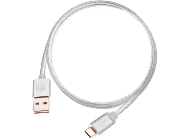 Silverstone Silverstone CPU04S-1000 USB 2.0 A to C Cable 3.3 ft Silver — product photo