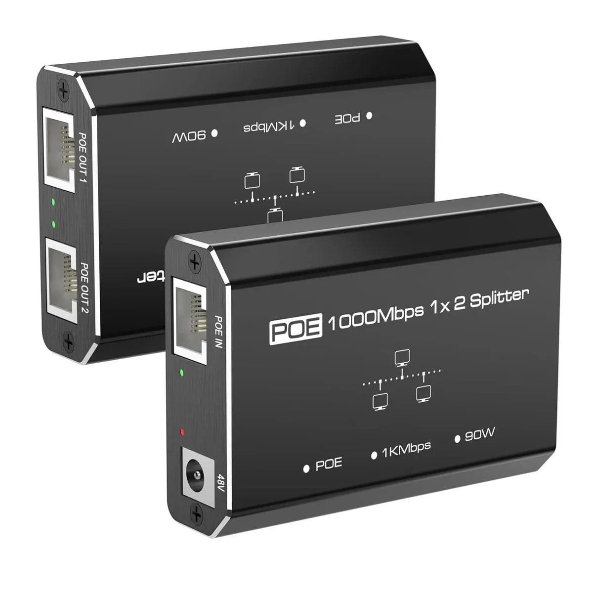 WRIARICH WRIARICH Gigabit PoE Switch 2 Port 60W 3.03 x 2.17 x .83 in — product photo