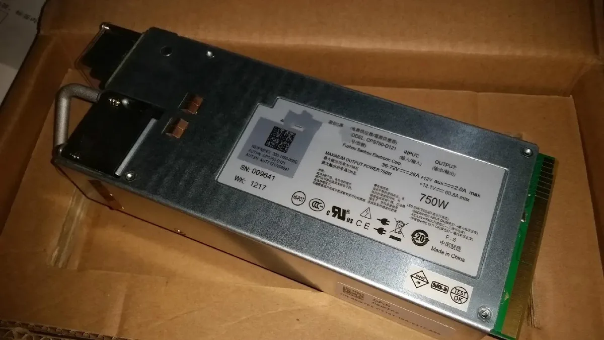 Supersuperuncle Supersuperuncle 750W DC server power supply for Dell R510/R910 6GTF5 — product photo