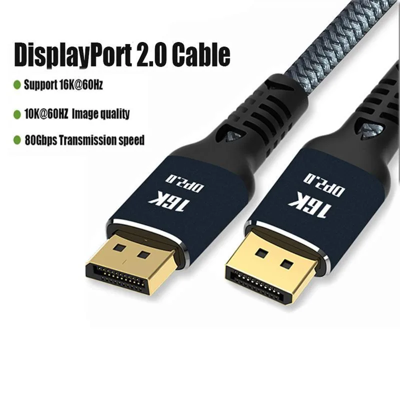 WRIARICH WRIARICH TJ-A114 DP 2.0 Cable 3.3ft 16K@60Hz 8K@60Hz 4K@165Hz 80Gbps HDR10 — product photo
