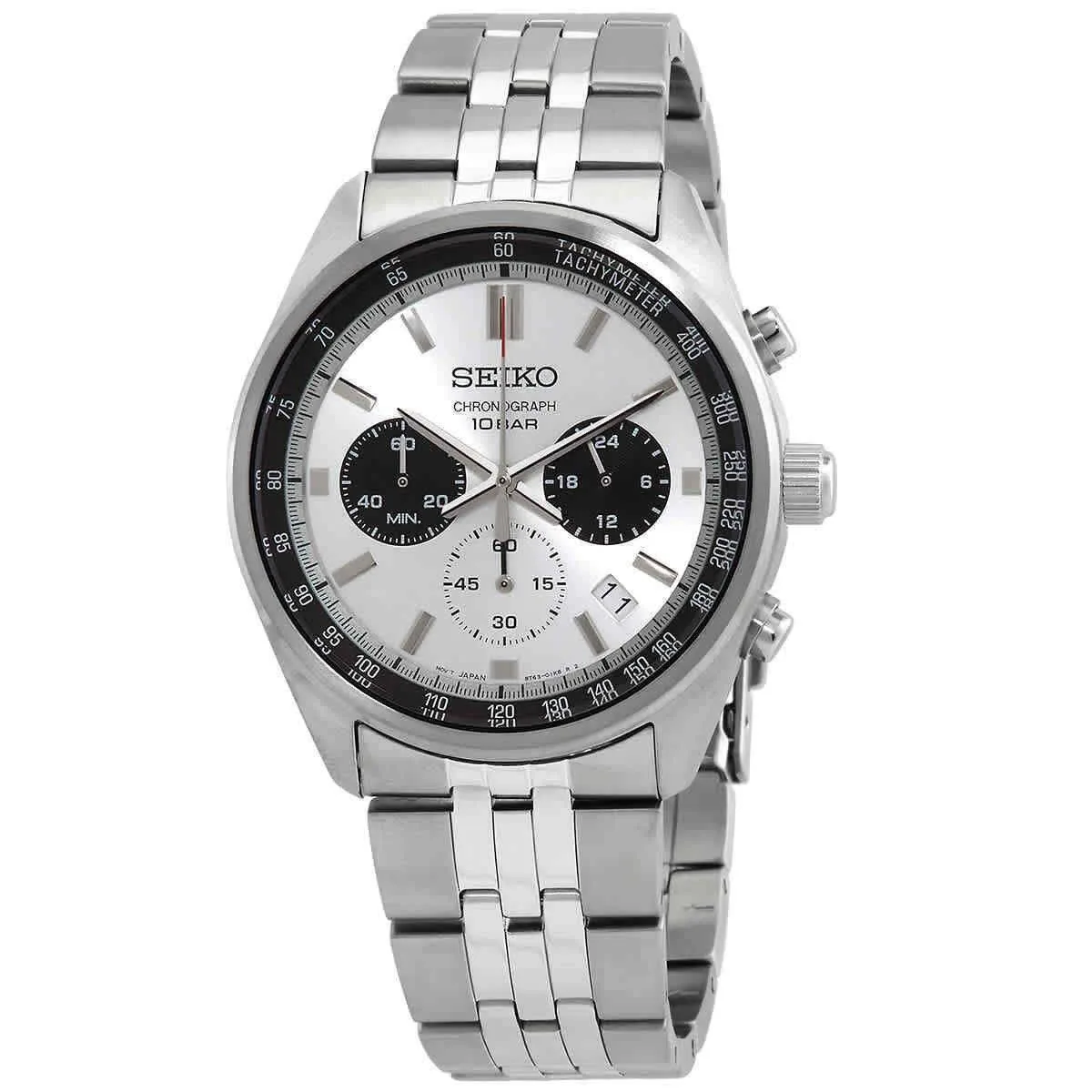Seiko Seiko SSB425P1 Chronograph White Dial Quartz 100M 41.50mm Stainless Steel Watch — product photo