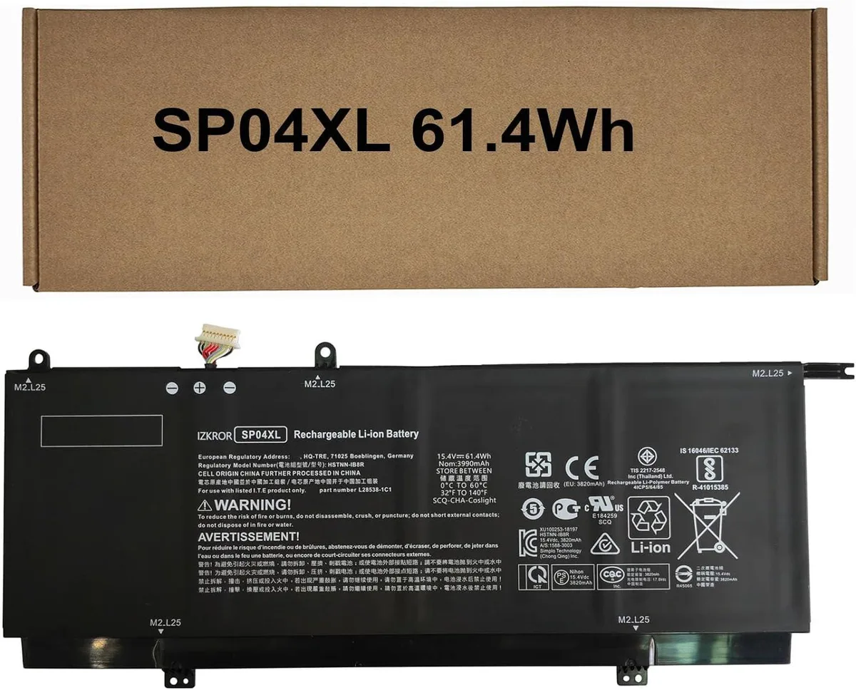 NShi NShi SP04XL 61.4Wh 3990mAh 15.4V laptop battery — product photo