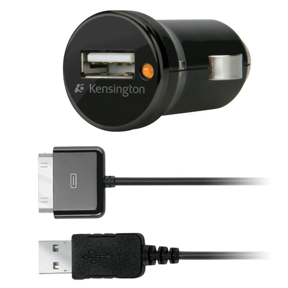 Kensington Kensington 1AMP PowerBolt Car Charger with 30-pin cable — product photo