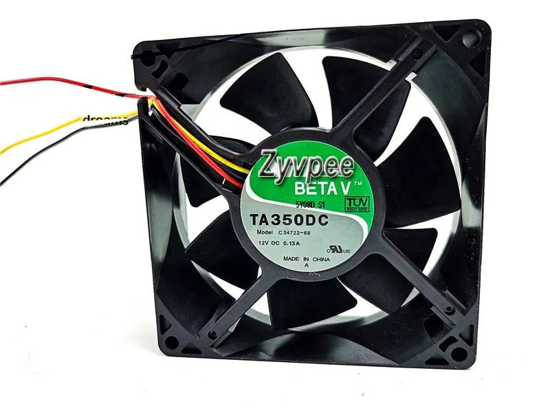 Zyvpee Zyvpee C34722-68 92 mm 38 mm 12 V 0.13 A 3-wire case fan — product photo