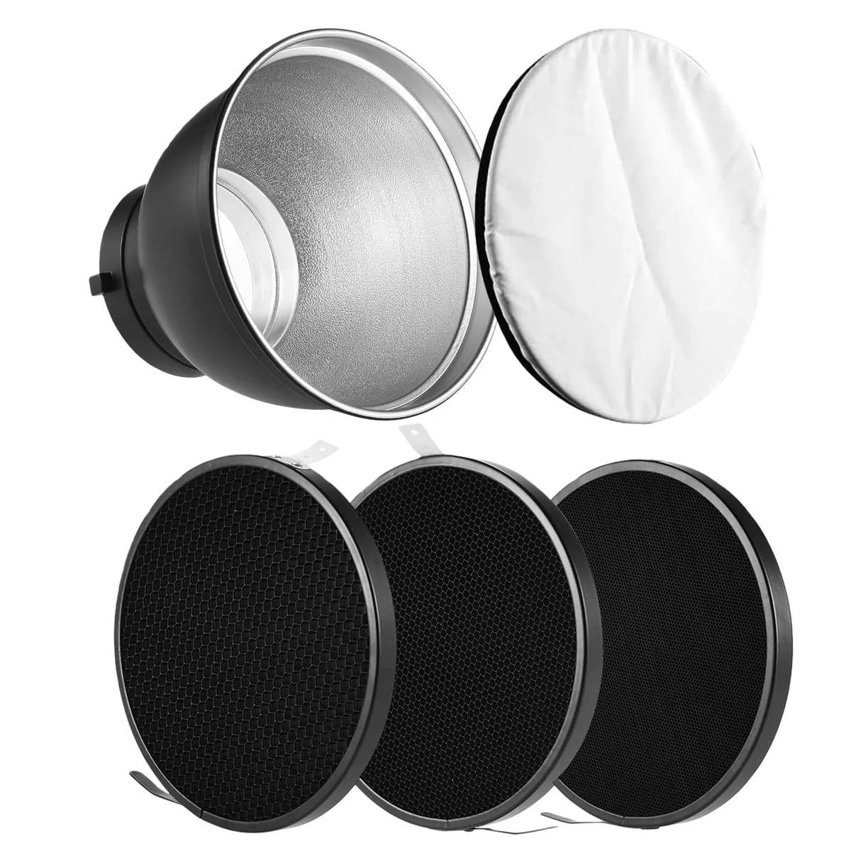 Heliora Y0015 7" Bowens Reflector with 20°/40°/60° Grids — product photo