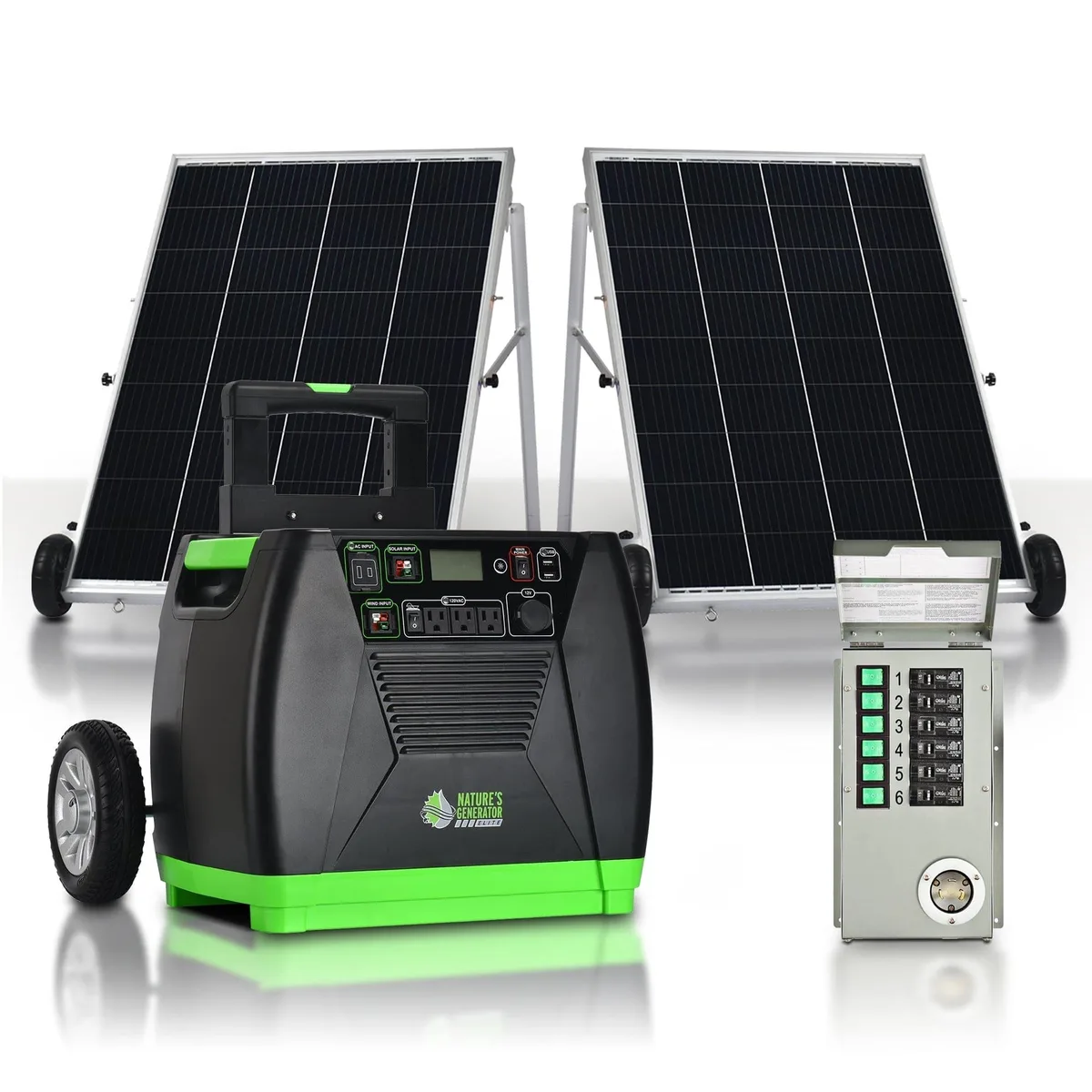 Nature's Generator Nature's Generator Elite 3600W Gold-PE System with 2×100W Solar Panels — product photo